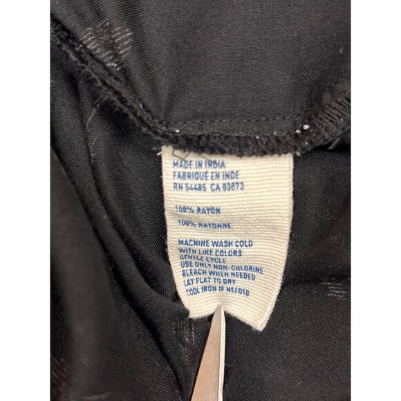 American Eagle Outfitters Womens Black Leaf Print Button-Up Blouse S - Picture 7 of 7